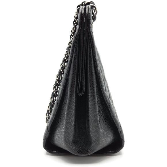 Chanel Grand Shopping Tote Handbag Black Caviar Leather Silver Hardware 13C GST - Picture 8 of 16